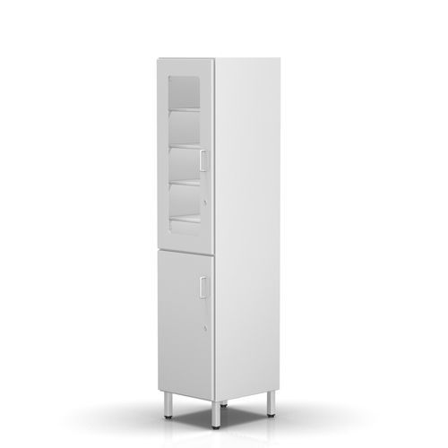 Armário para hospital - 2-254 - ALVO Medical - com prateleiras / com porta / em aço inoxidável