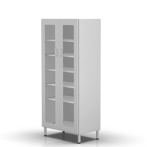 Armário para hospital - 2-265 - ALVO Medical - com prateleiras / com porta / em aço inoxidável