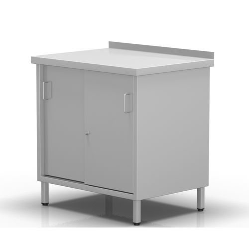 Armário para hospital - 2-293 - ALVO Medical - com portas de abrir / fixo / em aço inoxidável