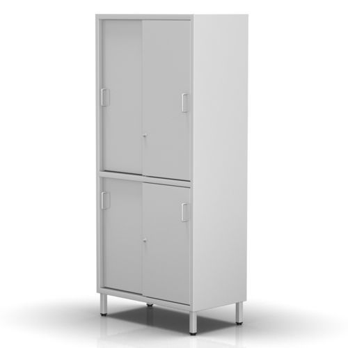 Armário para hospital - 2-263 - ALVO Medical - com prateleiras / com portas de correr / em aço inoxidável