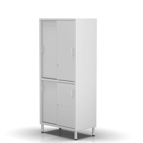 Armário para hospital - 2-264 - ALVO Medical - com prateleiras / com portas de correr / em aço inoxidável
