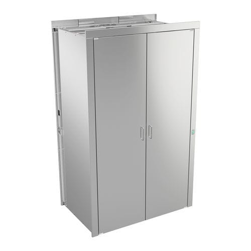 Armário para hospital - 822P51 - Bawer - com porta / em aço inoxidável / verde