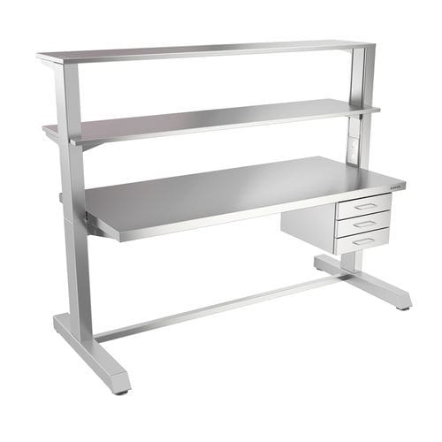 Mesa de trabalho - 822T52 - Bawer - retangular / em aço inoxidável