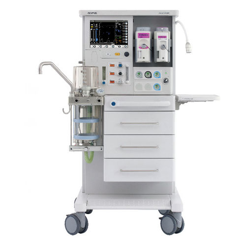 Aparelho de anestesia com carrinho - Aeon8600A - Beijing Aeonmed  - com monitoramento respiratório / com misturador de gás eletrônico
