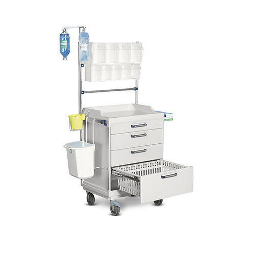 Carrinho de anestesia - 40-621513 - Belintra - para dispositivos médicos / com cesto / com lixeira
