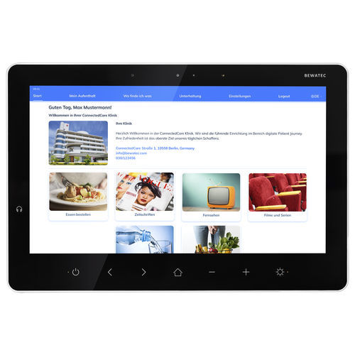 Terminal de entretenimento para pacientes com tela sensível ao toque - 13FD - ConnectedCare GmbH