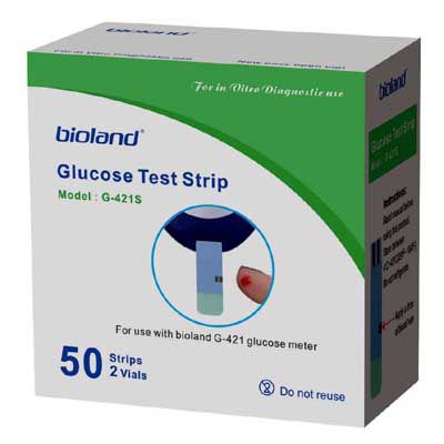 Tira de teste para diabetes - G-423BS - Bioland Technology - de glicemia / de sangue / com tira de teste