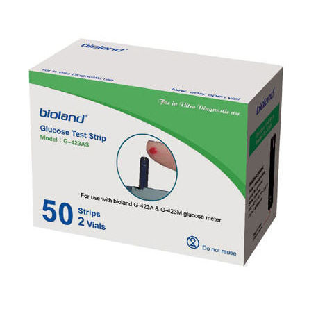 Tira de teste para diabetes - G-423AS - Bioland Technology - de glicemia / de sangue / com tira de teste