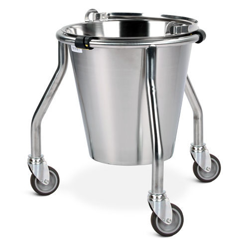 Suporte de cuba para assepsia com rodízios - SBKSL/1	 - Bristol Maid Hospital Metalcraft - em aço inoxidável