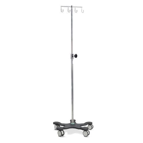 Suporte para soro com rodízios - PS/P/SC/4H - Bristol Maid Hospital Metalcraft - 4 ganchos / para bombas de seringas / em inox