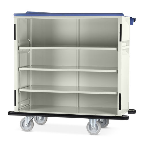Carrinho para roupa limpa - WT/48 series - Bristol Maid Hospital Metalcraft - para hospital / de limpeza / com prateleiras