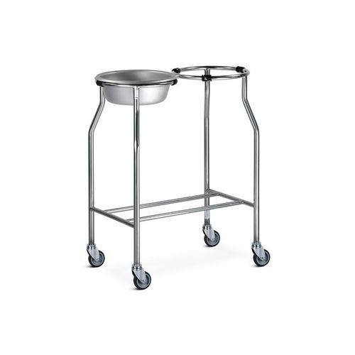 Suporte de cuba para assepsia de duas cubas - SBS/2  - Bristol Maid Hospital Metalcraft - com rodízios / em aço inoxidável