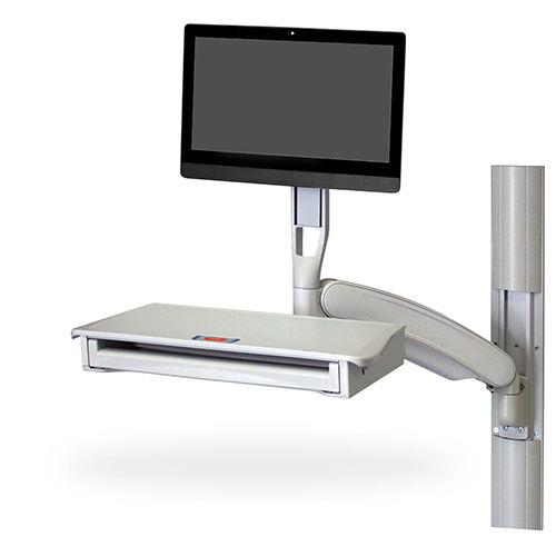 Braço de suporte para monitor de parede - Fluid ULT - Capsa Healthcare - articulado / de altura regulável / para tela