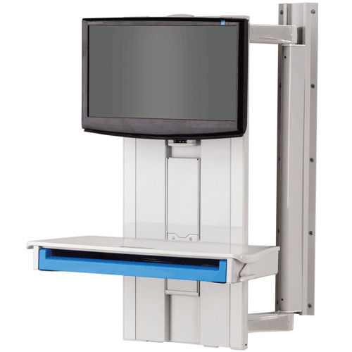 Braço de suporte para monitor de altura regulável - Tandem - Capsa Healthcare - para tela / para uso médico / cirúrgico