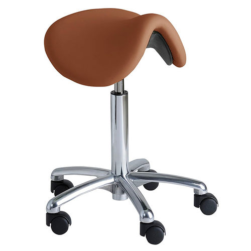 Mocho para estabelecimento de saúde - 6506 - CARINA  - com altura regulável / com rodízios / em forma de sela