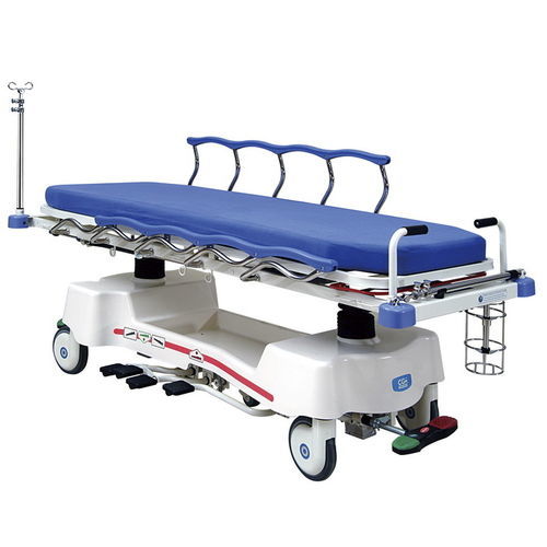 Carro-maca de transporte - Chevalier   - Chang Gung Medical Technology   - hidráulico / com altura regulável / com encosto regulável
