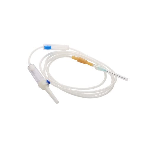 Kit de infusão em policloreto de vinila - luer lock with needle - Changzhou Medical Appliances General Factory - com filtro de partículas / com proteção contra a luz / com trocador de calor
