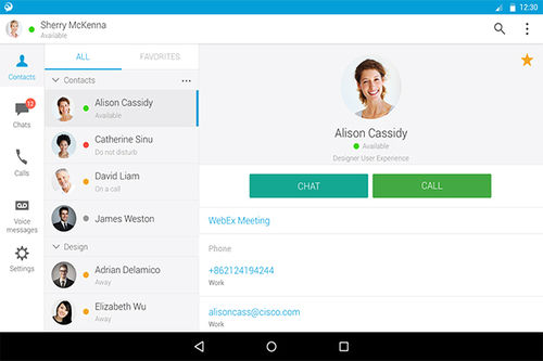 Aplicativo para Android para comunicação - Jabber® - Cisco Systems  - de compartilhamento / de telecolaboração / Android