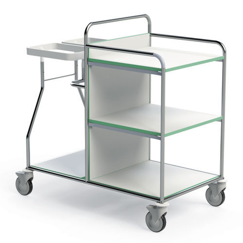Carrinho para roupa suja - 251TX-LG.2L - Conf Industries - limpa / médico-hospitalar / com 3 prateleiras