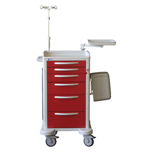 Carrinho para hospital - Genius - Conf Industries - de emergência / para dispositivos médicos / para medicamentos