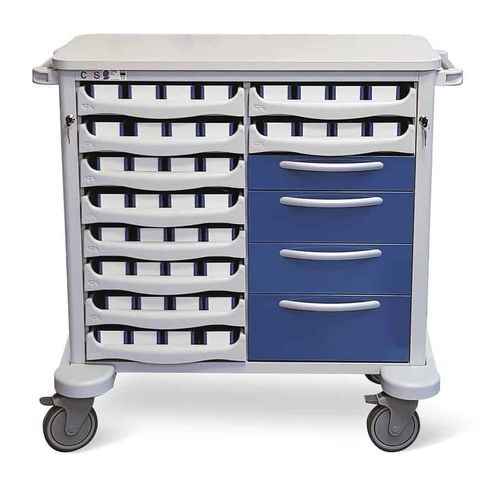Carrinho para medicamentos - Unit-dose Plus D-U - Conf Industries - com gavetas / 35 a 44 compartimentos