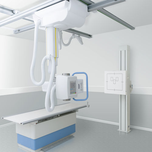 Sistema de radiografia digital - C100 - CONTROL-X Medical - para radiografia geral / com braço porta-tubo telescópico de teto / com bucky de piso