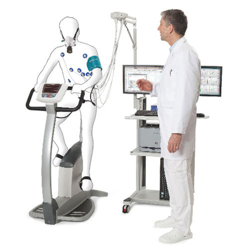 Sistema de teste de esforço cardiopulmonar - ec5000 - custo med GmbH - com bicicleta estática