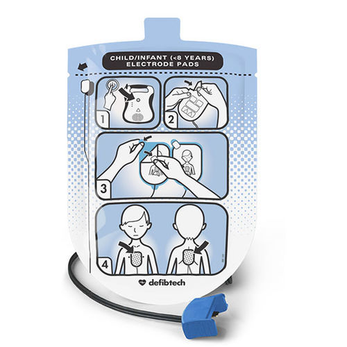Eletrodo de desfibrilação infantil - DDP-200P - Defibtech - pad