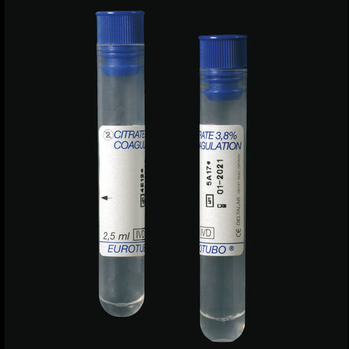 Tubo de coleta para laboratório - 601102 - Deltalab - cilíndrico / de sangue / em polipropileno