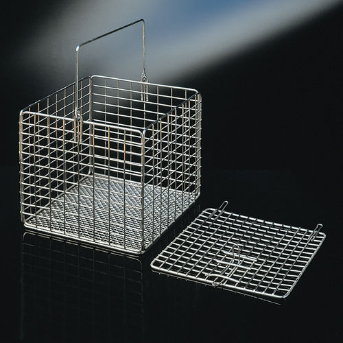 Cesto de laboratório - H-2 series - Deltalab - de armazenamento / em aço inoxidável / empilhável
