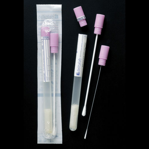Swab para microbiologia - 300297 - Deltalab - para vírus / com meio de transporte / estéril