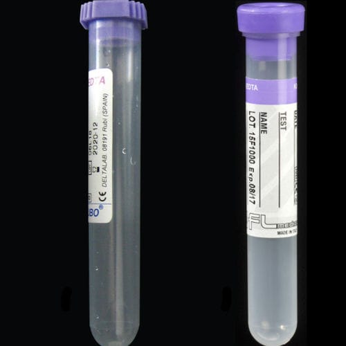 Tubo de coleta K3-EDTA - 61160 series - Deltalab - para laboratório / cilíndrico / de sangue