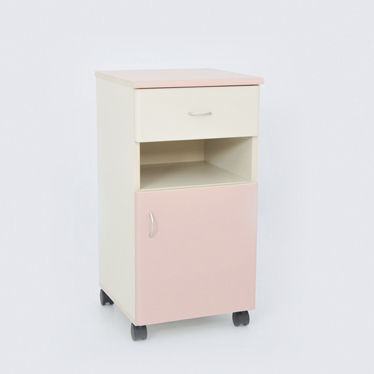 Mesa de cabeceira com rodízios - 90105302 - DOLSAN MEDICAL - com gavetas