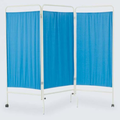 Biombo hospitalar com rodízios - 90115102 - DOLSAN MEDICAL - 3 asas / com cortina / lavável
