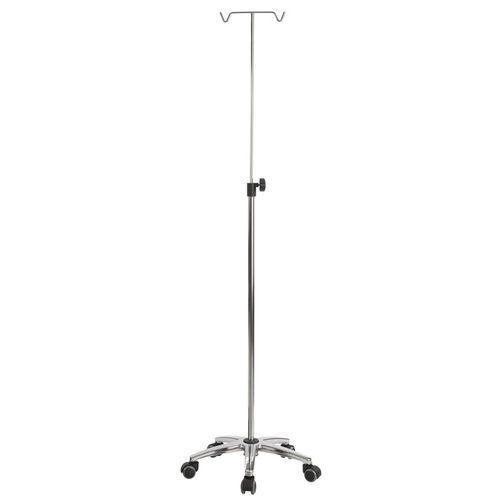 Suporte para soro com rodízios - A4701 - Ecopostural - 2 ganchos / em alumínio / com altura regulável