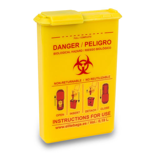 Container para seringas - EB09.001 CONBIOS - ELITE BAGS - para resíduos perigosos / para materiais biológicos de risco / hermético