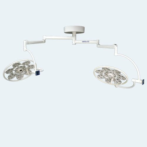 Foco cirúrgico de teto - 500/500 - EMALED - de LED / veterinário / 2 braços
