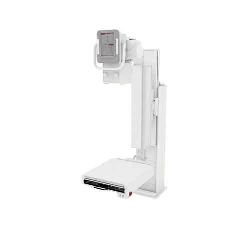 Sistema de radiografia digital - X-DRS Floor U-Arm Hum - Examion - para radiografia geral / sem mesa / com braço porta-tubo giratório