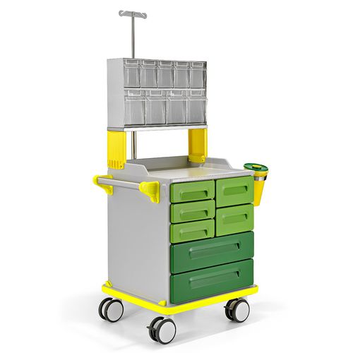 Carrinho hospitalar - Favero Health Projects - para medicamentos / para distribuição de medicamentos / com lixeira