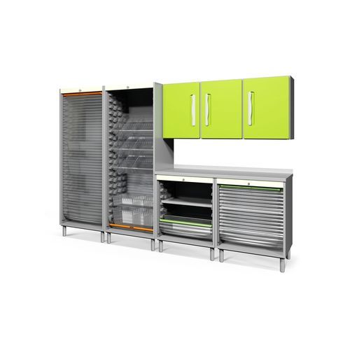 Armário para hospital - PRAXISHUTTER - Favero Health Projects - modular / com porta / com recipiente