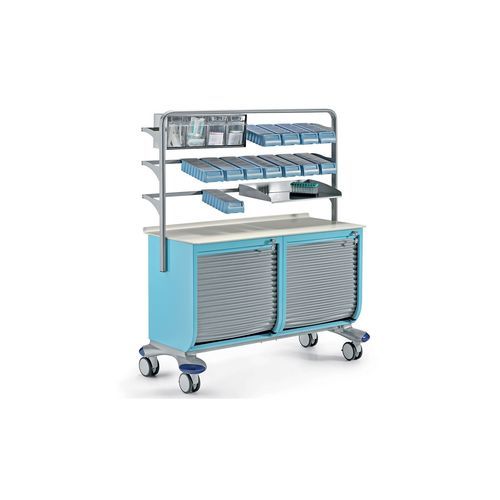Estante de armazenamento e dispensação de medicamentos móvel - Favero Health Projects - modular
