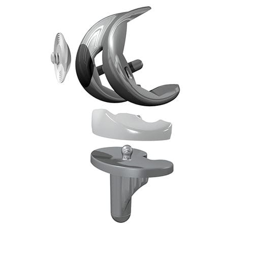 Prótese total de joelho - FHK® - FH Orthopedics - com plataforma móvel / cimentada ou não cimentada