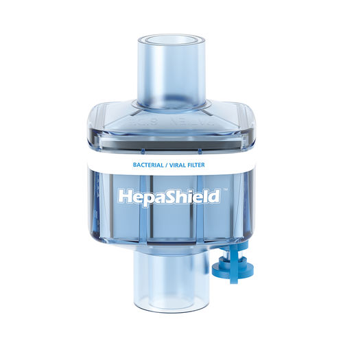 Filtro antibacteriano - HepaShield™ - Flexicare Medical  - plissado / hidrófobo / para circuito paciente