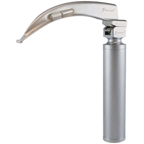 Lâmina de laringoscópio Macintosh - 040-43 series - Flexicare Medical  - metálica / descartável / infantil