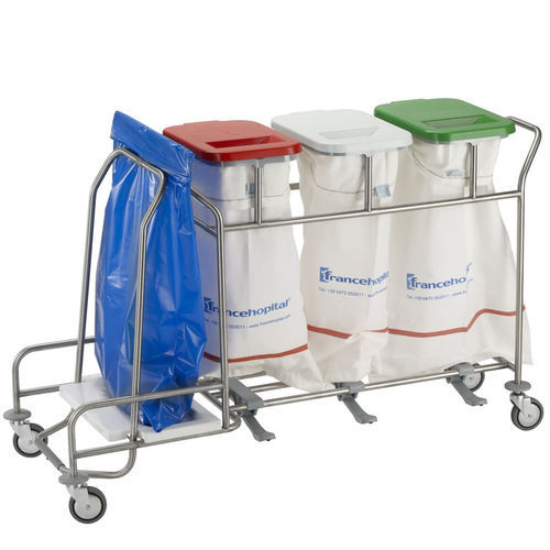 Carrinho para roupa suja - Iseo Duo 30 - Francehopital - médico-hospitalar / de limpeza / coletor de lixo