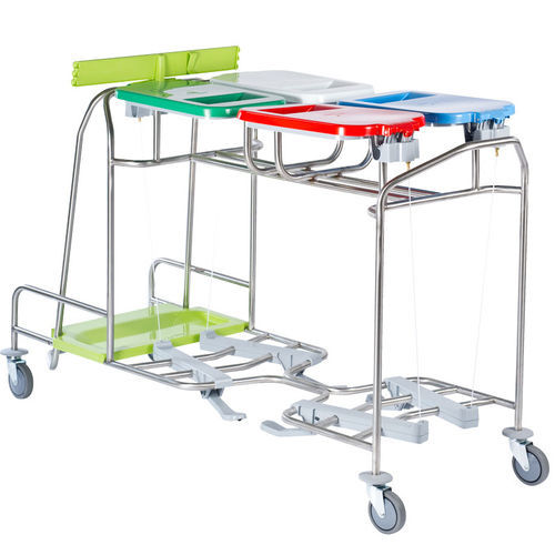 Carrinho para roupa suja - #CBW40PL - Francehopital - para hospital / de transporte / 4 bolsas