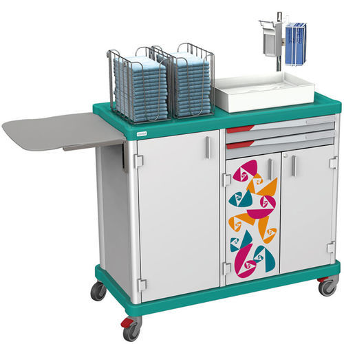 Carrinho para roupa médico-hospitalar - #ESD10-38-S - Francehopital - de transporte / com 2 portas / com prateleiras