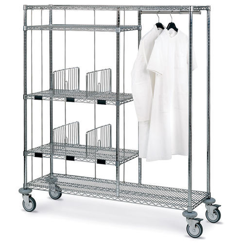 Carrinho para roupa limpa - #CR50412 - Francehopital - suja / médico-hospitalar / com prateleiras