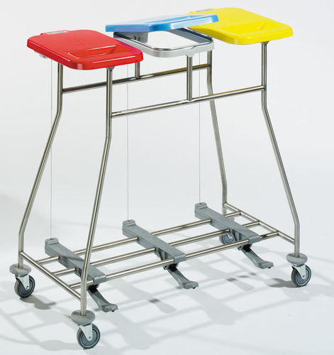 Carrinho de transporte - ISEO CB30 - Francehopital - coletor de lixo / em aço inoxidável / em material plástico