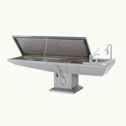 Mesa de necropsia para medicina legal - 33320 - Funeralia - fixa / elétrica / com altura regulável